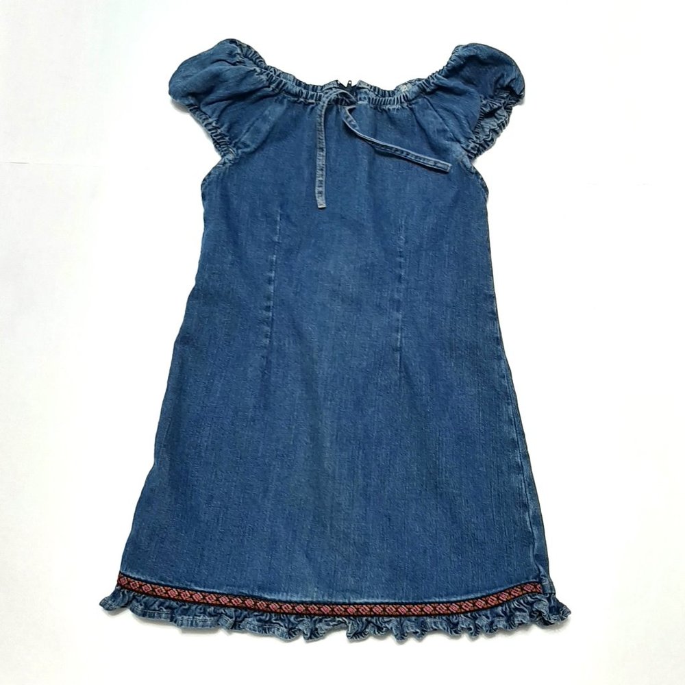 Faded Glory XS Denim Dress Short Sleeve Girls